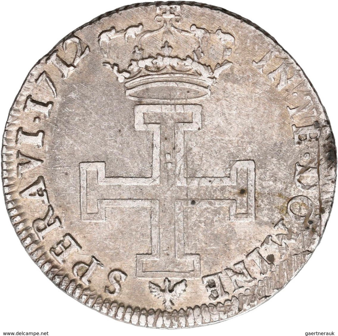 Frankreich: Lothringen, Leopold I. 1697-1729: Teston 1712, Nancy. Druchmesser Ca. 27,5mm, 8,42 G. Fl - Andere & Zonder Classificatie