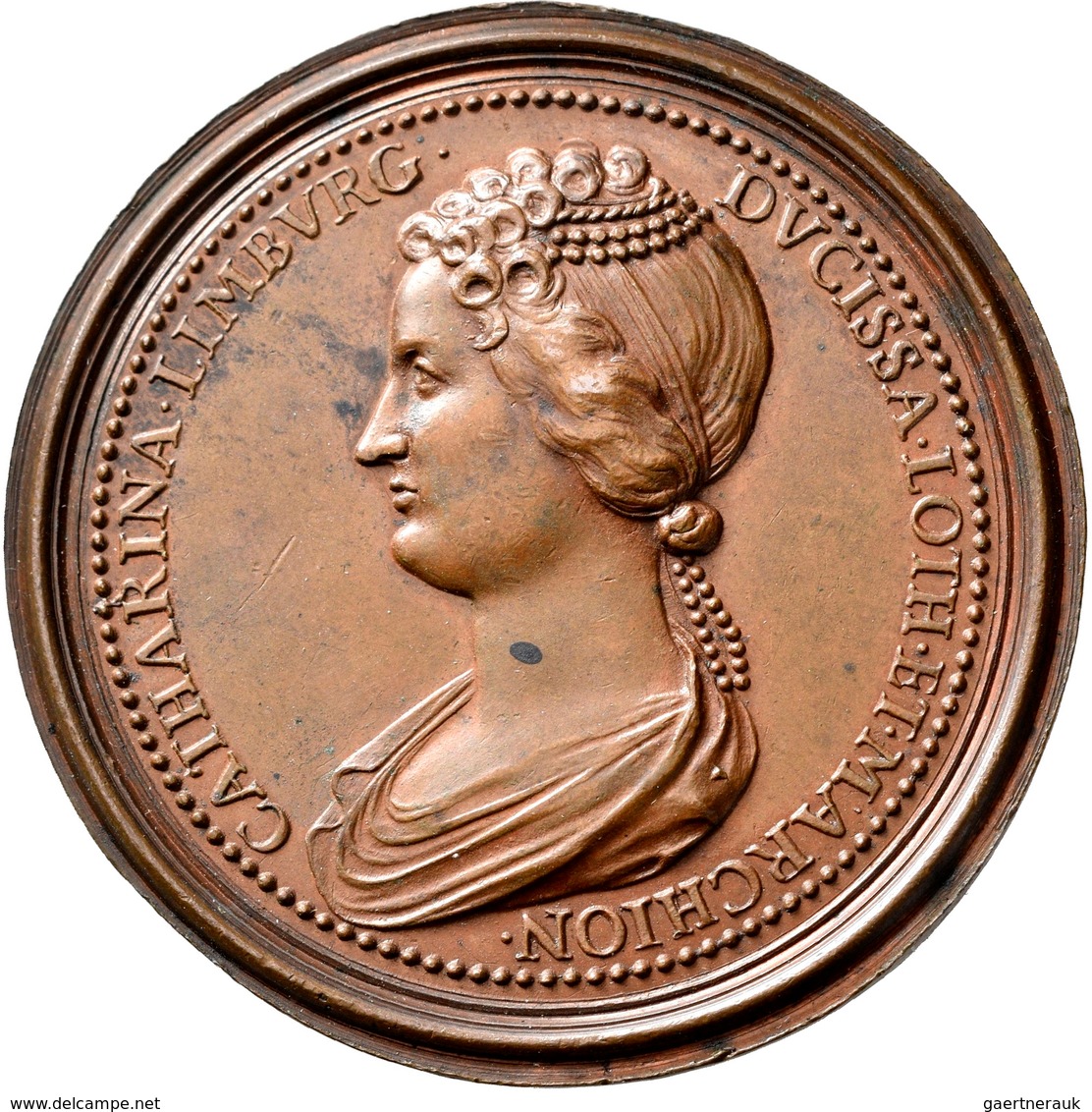 Frankreich: Lothringen: Bronze Suiten Medaille O.J., Von Saint-Urbain, Auf Matthäus II. Und Seine Ge - Altri & Non Classificati