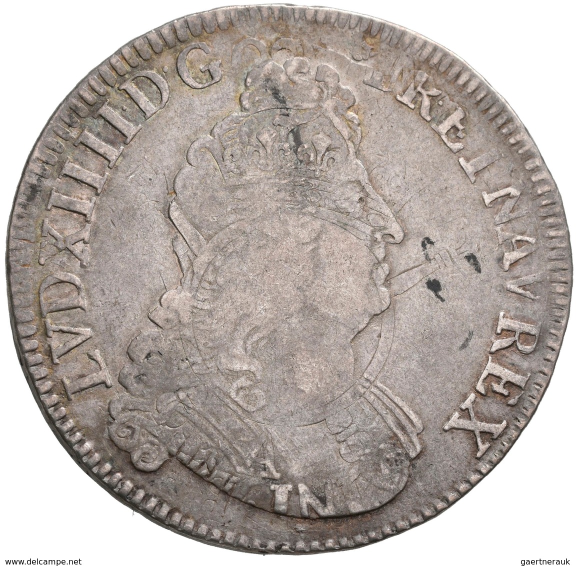 Frankreich: Louis XIV. 1643-1715: Ecu 1704 A, Paris, Davenport 1320, Gadoury 224, 26,7 G, Schön-sehr - Sonstige & Ohne Zuordnung