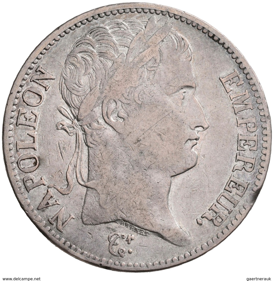 Frankreich: Napoleon I. 1804-1814: 5 Francs 1810 A, Paris, Gadoury 584, KM# 694.1, 24,59 G, Randfehl - Andere & Zonder Classificatie