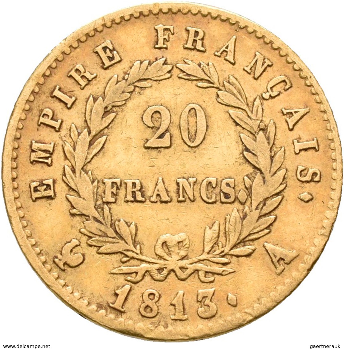 Frankreich - Anlagegold: Napoleon I. 1804-1814: 20 Francs 1813 A, KM# 695.1, Friedberg 511. 6,40 G, - Sonstige & Ohne Zuordnung