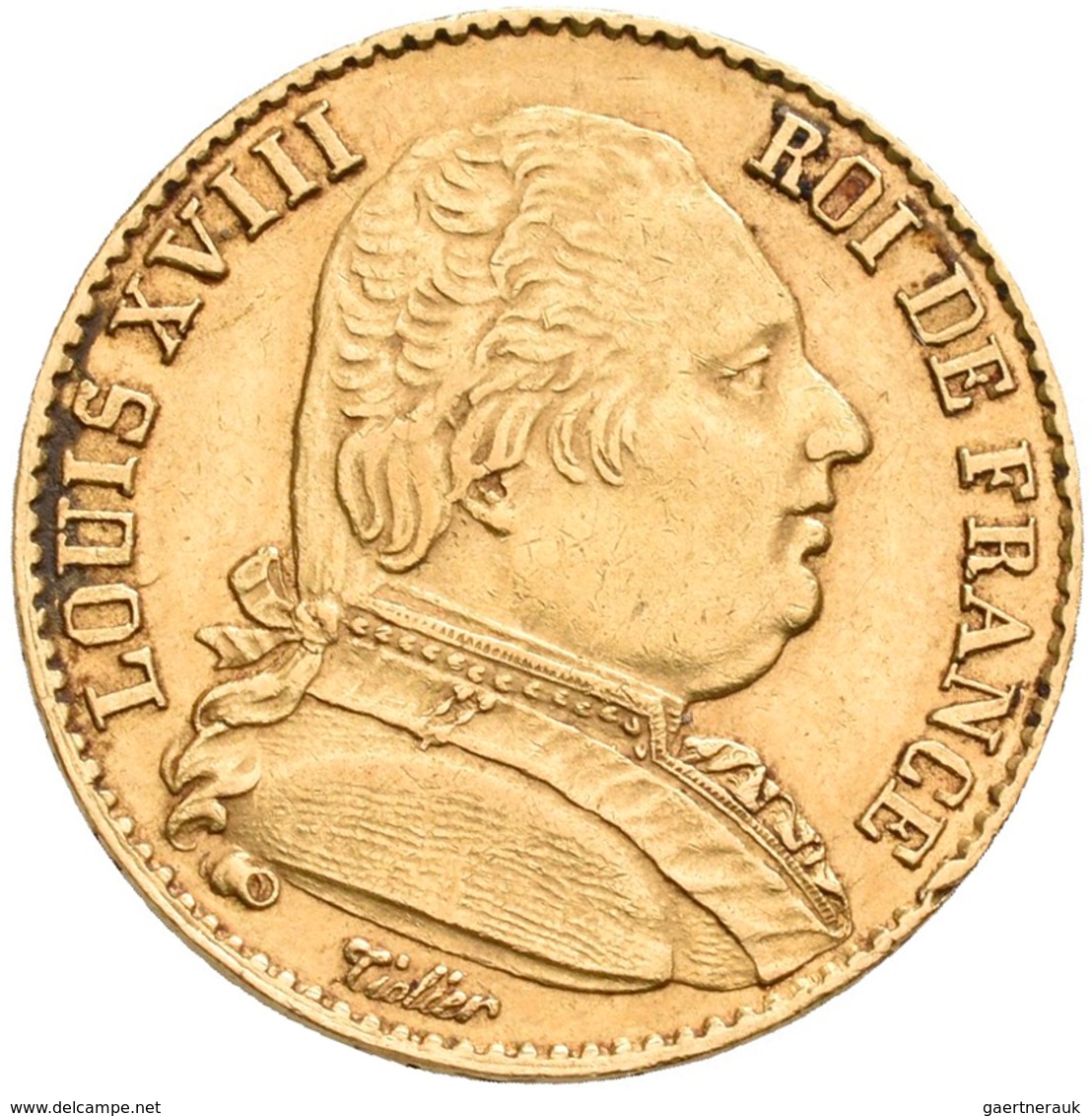 Frankreich - Anlagegold: Louis XVIII. / Erste Restauration 1814-1815: 20 Francs 1814 A, KM# 706.1, F - Altri & Non Classificati