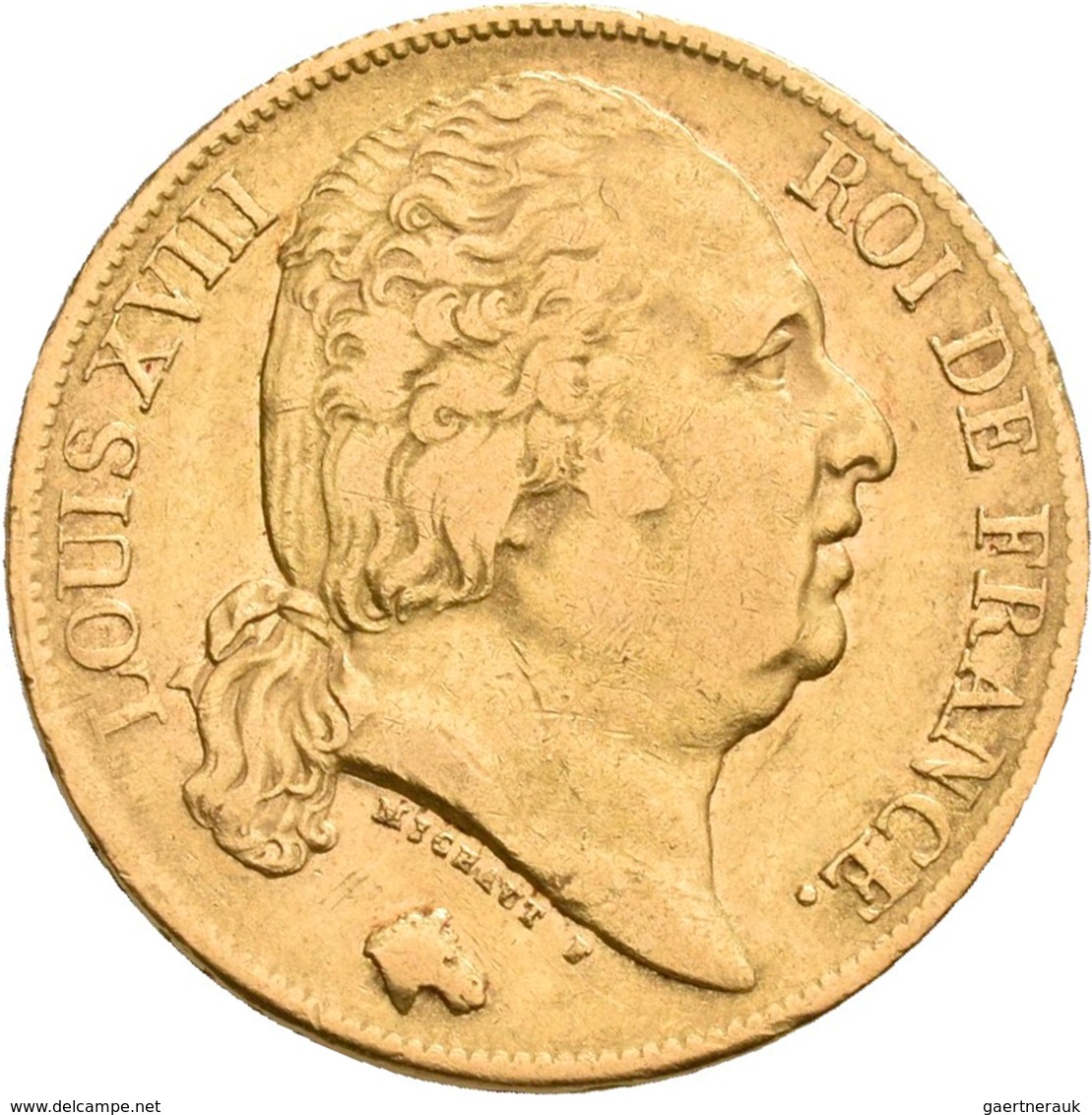 Frankreich - Anlagegold: Louis XVIII. 1814-1824: 20 Francs 1820 A, KM# 712.1, Friedberg 538. 6,37 G, - Sonstige & Ohne Zuordnung