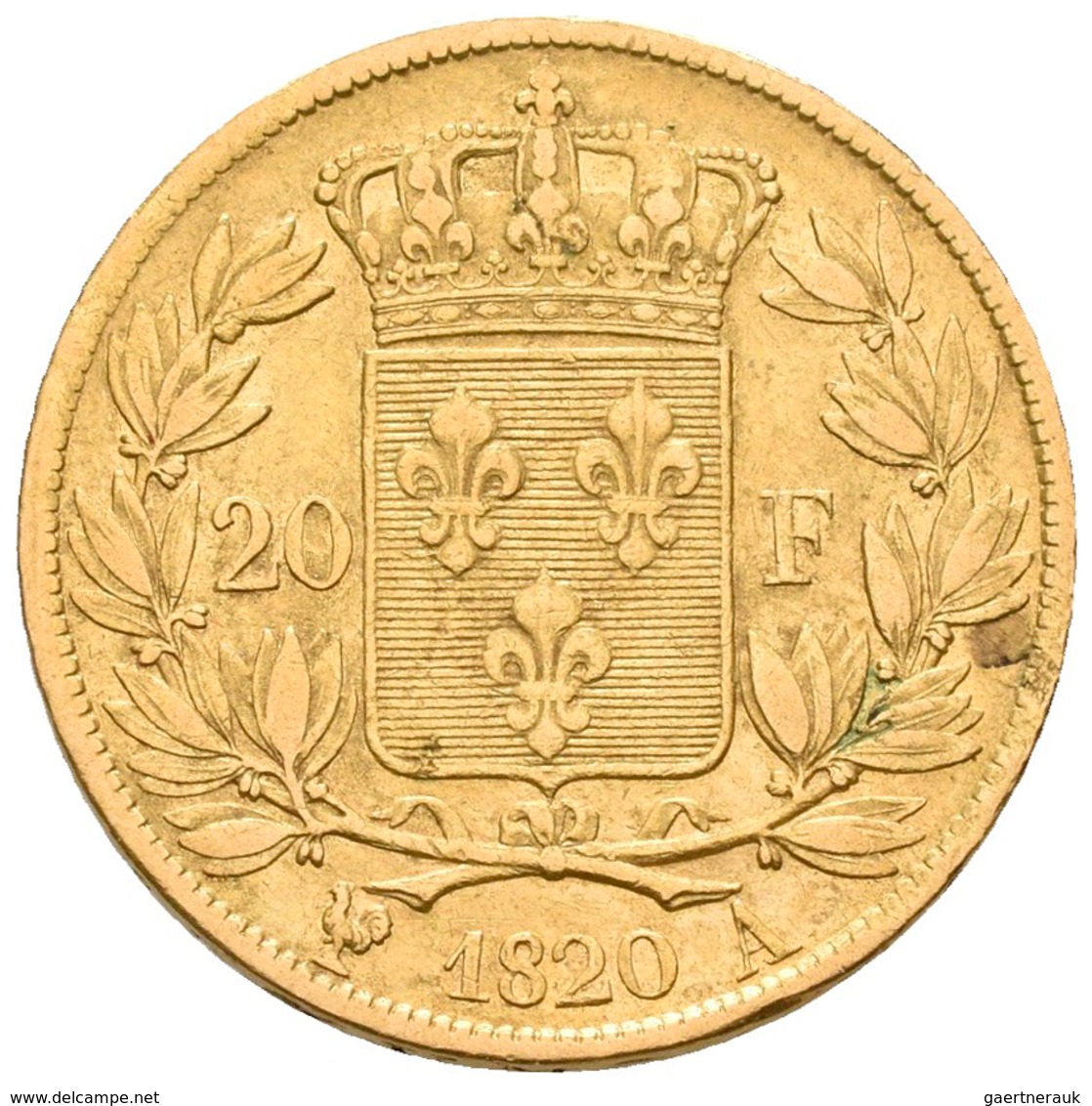 Frankreich - Anlagegold: Louis XVIII. 1814-1824: 20 Francs 1820 A, KM# 712.1, Friedberg 538. 6,37 G, - Altri & Non Classificati