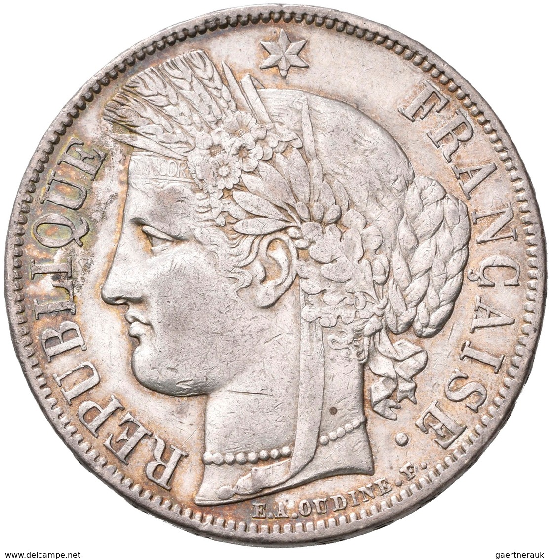 Frankreich: 2. Republik 1848-1852: 5 Francs 1851 A, Gadoury 719, 24,78 G, Kratzer, Sehr Schön-vorzüg - Sonstige & Ohne Zuordnung