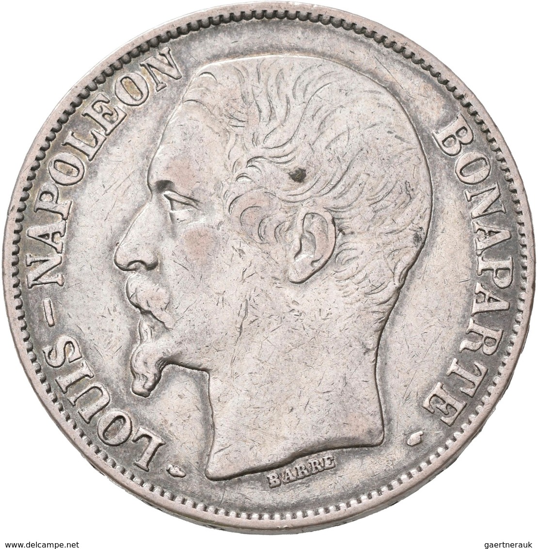 Frankreich: 2. Republik 1848-1852: Louis-Napoleon Bonaparte, 5 Francs 1852 A, Gadoury 726, 24,75 G, - Altri & Non Classificati