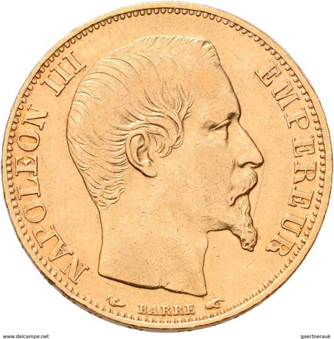 Frankreich - Anlagegold: Napoleon III. 1852-1870: 20 Francs 1854 A, KM# 781.1, Friedberg 573. 6,43 G - Sonstige & Ohne Zuordnung