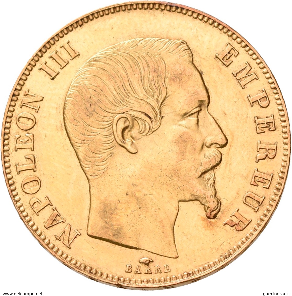 Frankreich - Anlagegold: Napoleon III. 1852-1870: 50 Francs 1857 A. Friedberg 571, Gadoury 1111. 16, - Altri & Non Classificati
