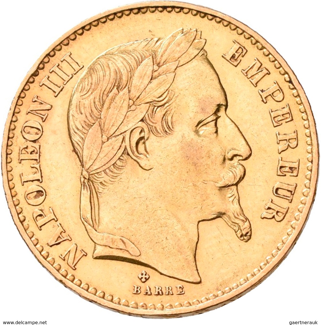 Frankreich - Anlagegold: Napoleon III. 1852-1870: 20 Francs 1870 BB. Friedberg 585, Gadoury 1062. 6, - Otros & Sin Clasificación