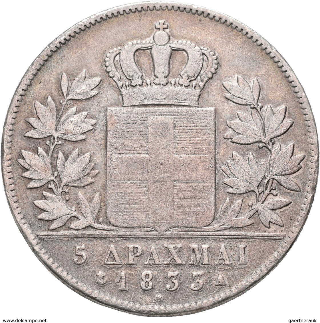 Griechenland: Otto I. 1832-1862: 5 Drachmen 1833 A, Davenport 115, 21,82 G, Sehr Schön. - Grecia