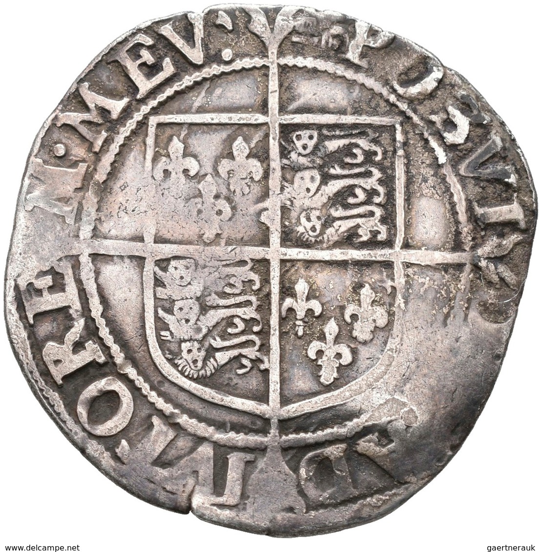 Großbritannien: Elisabeth I. 1558-1603: Groat O.J. (1560/1561), London, Spink 2556, 5,63 G, Gewellt, - Altri & Non Classificati