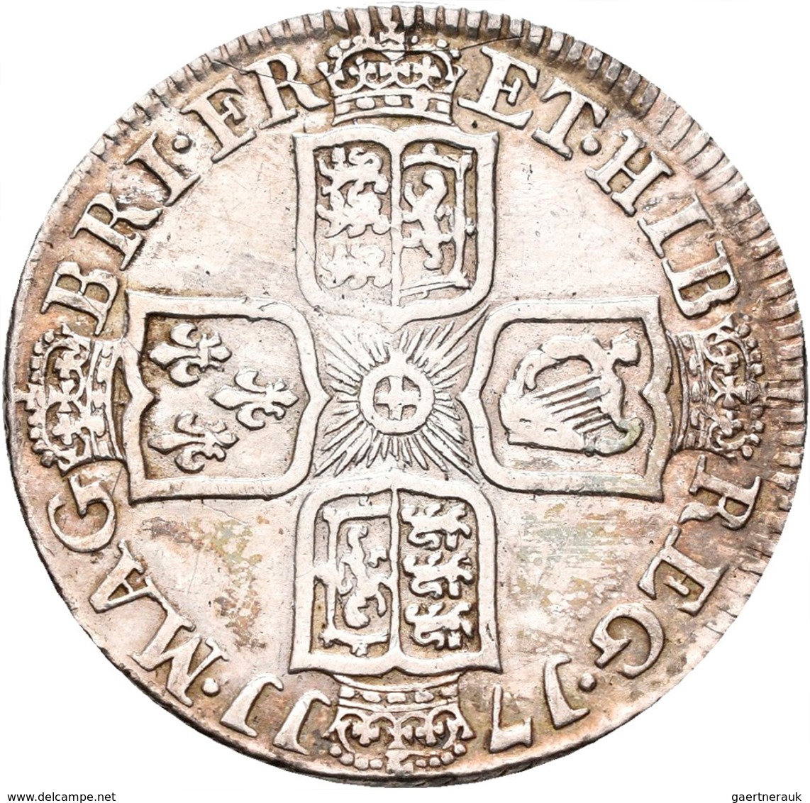 Großbritannien: Anne 1702-1714: Shilling 1711, London, KM# 523.1, Sehr Schön. - Autres & Non Classés