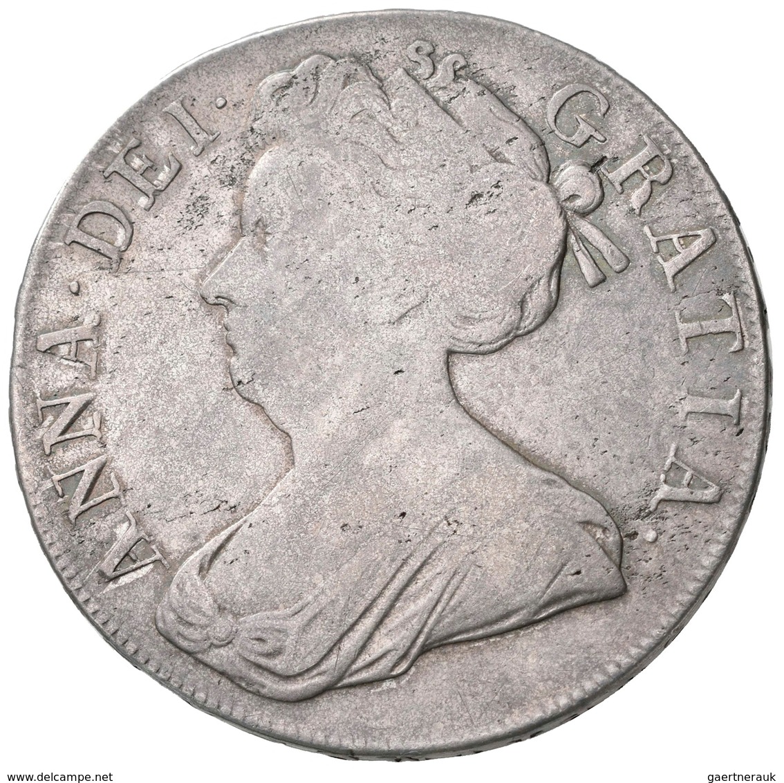 Großbritannien: Anne 1702-1714: Crown 1707, Mit "SEPTIMO" In Der Randschrift, Davenport 1341, 29,77 - Otros & Sin Clasificación