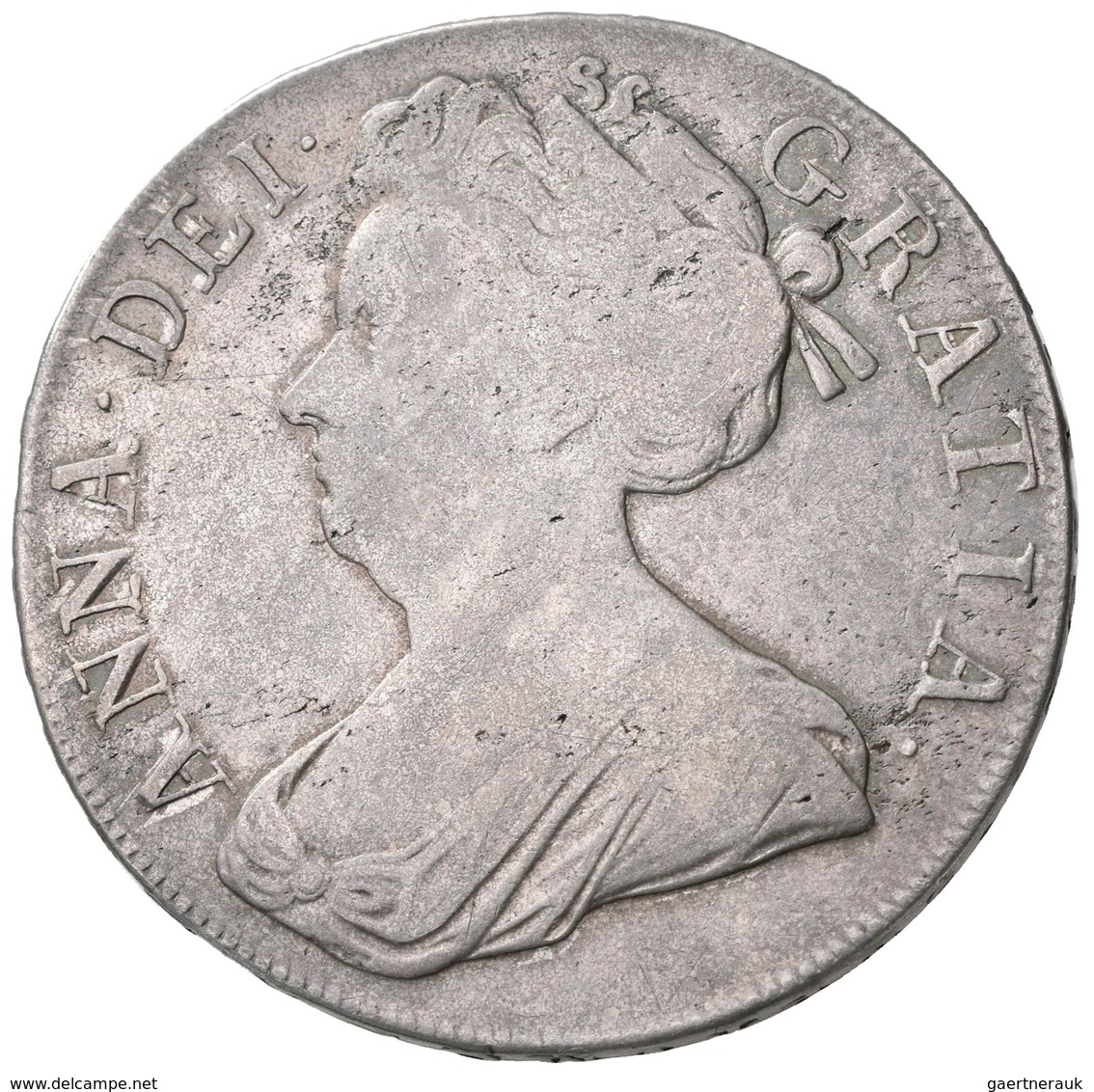 Großbritannien: Anne 1702-1714: Crown 1707, Mit "SEPTIMO" In Der Randschrift, Davenport 1341, 29,77 - Sonstige & Ohne Zuordnung