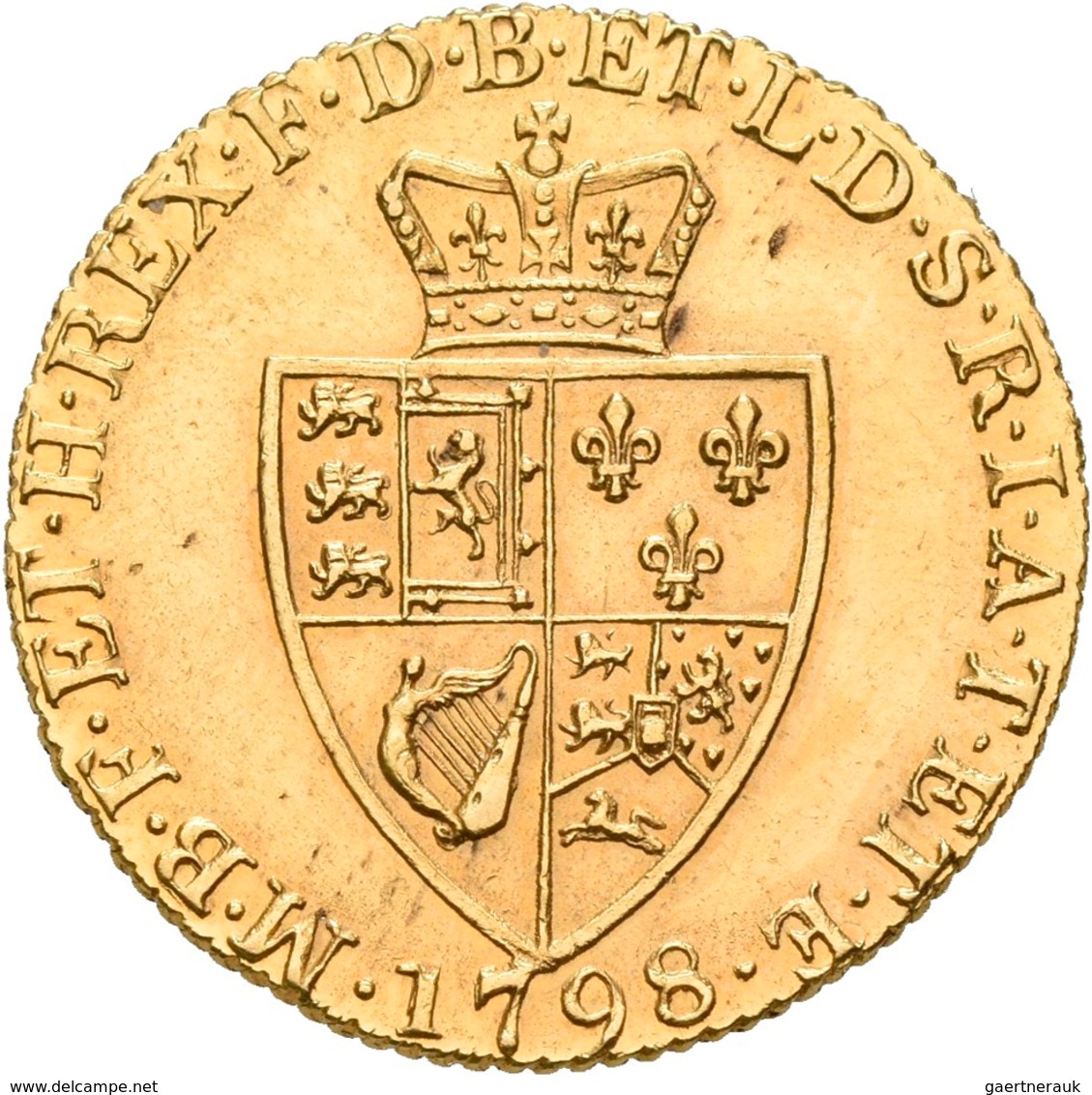 Großbritannien: Georg III. 1760-1820: Guinea 1798, London, 5. Typ, Friedberg 356, Seaby 3729, KM#609 - Sonstige & Ohne Zuordnung