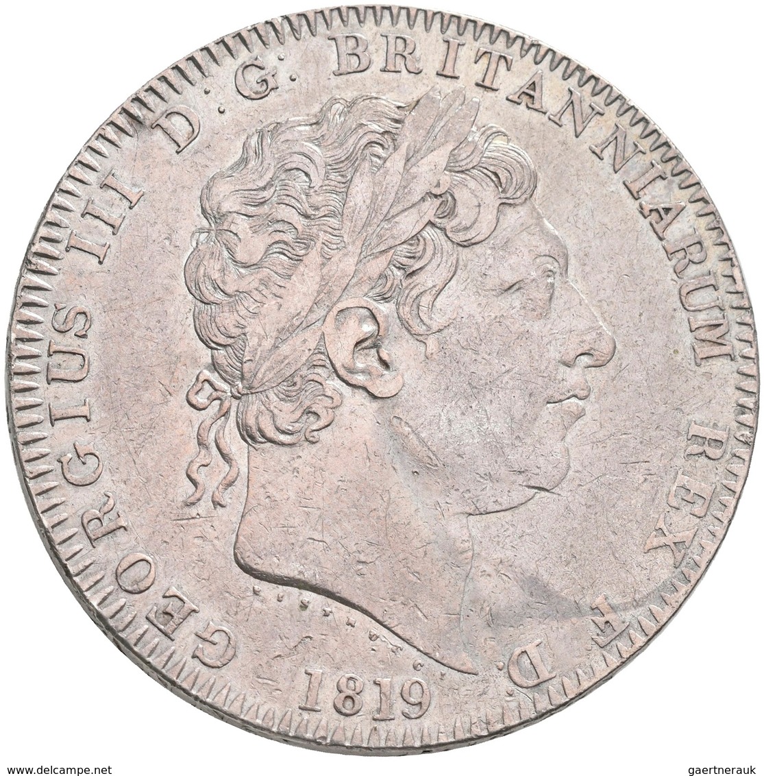 Großbritannien: Georg III. 1760-1820: Crown 1819, Davenport 103, 28,17 G, Sehr Schön. - Altri & Non Classificati