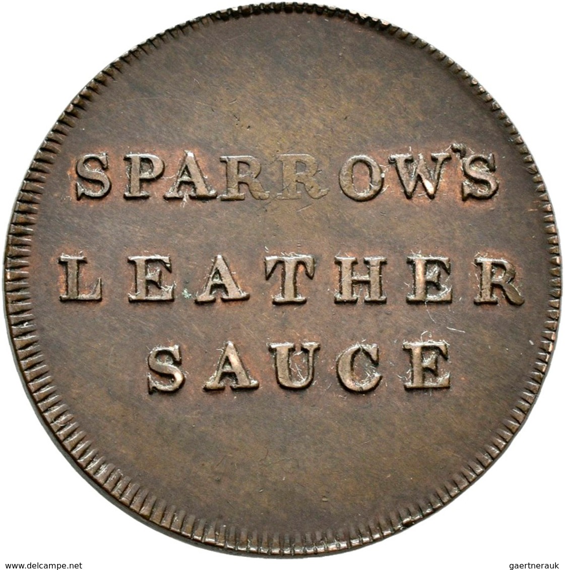 Großbritannien: Ballonfahrt: Bronze Token O. J. (1820), Sparrow Nail Merchant London / Sparrow's Lea - Sonstige & Ohne Zuordnung