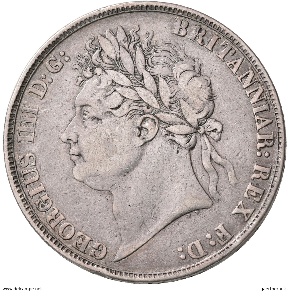 Großbritannien: Georg IV. 1820-1830: Crown 1822, Mit "TERTIO" In Der Randschrift, Davenport 104, 27, - Sonstige & Ohne Zuordnung