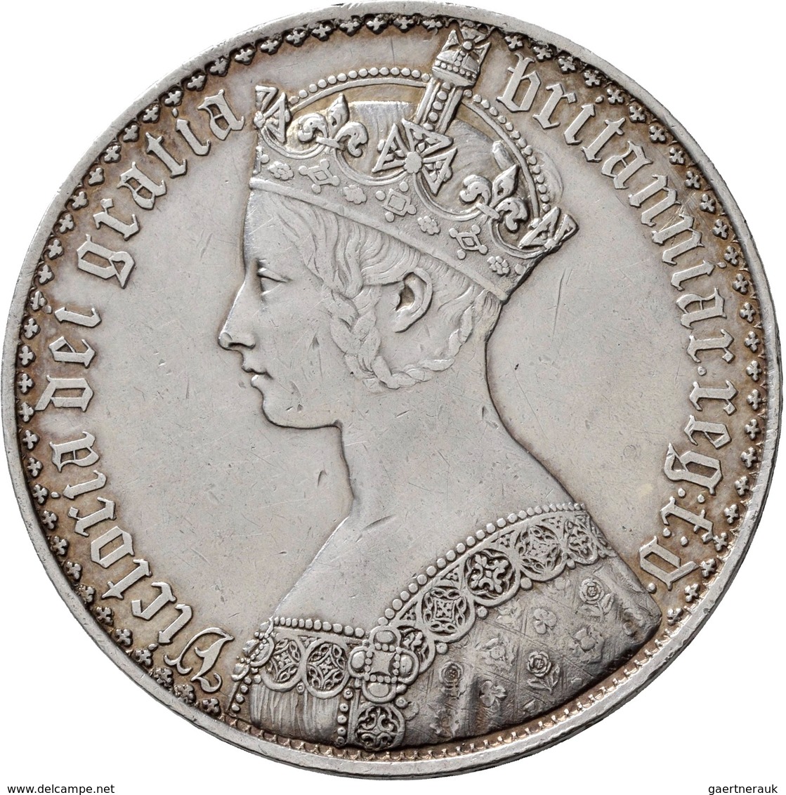 Großbritannien: Victoria 1837-1901: Gothic Crown 1847, ANNO UNDECIMO, 28,27 G, Davenport 106, Kleine - Otros & Sin Clasificación