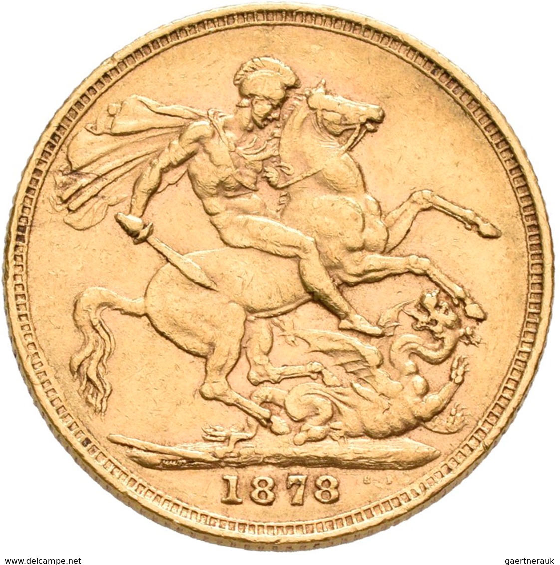 Großbritannien - Anlagegold: Victoria 1837-1901: Sovereign 1878, KM# 752, Friedberg 388. 7,95 G, 917 - Andere & Zonder Classificatie
