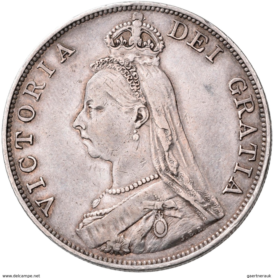 Großbritannien: Victoria 1837-1901: Lot 3 Stück; 2 Florin 1887, Crown 1889, Crown 1893, Sehr Schön, - Otros & Sin Clasificación