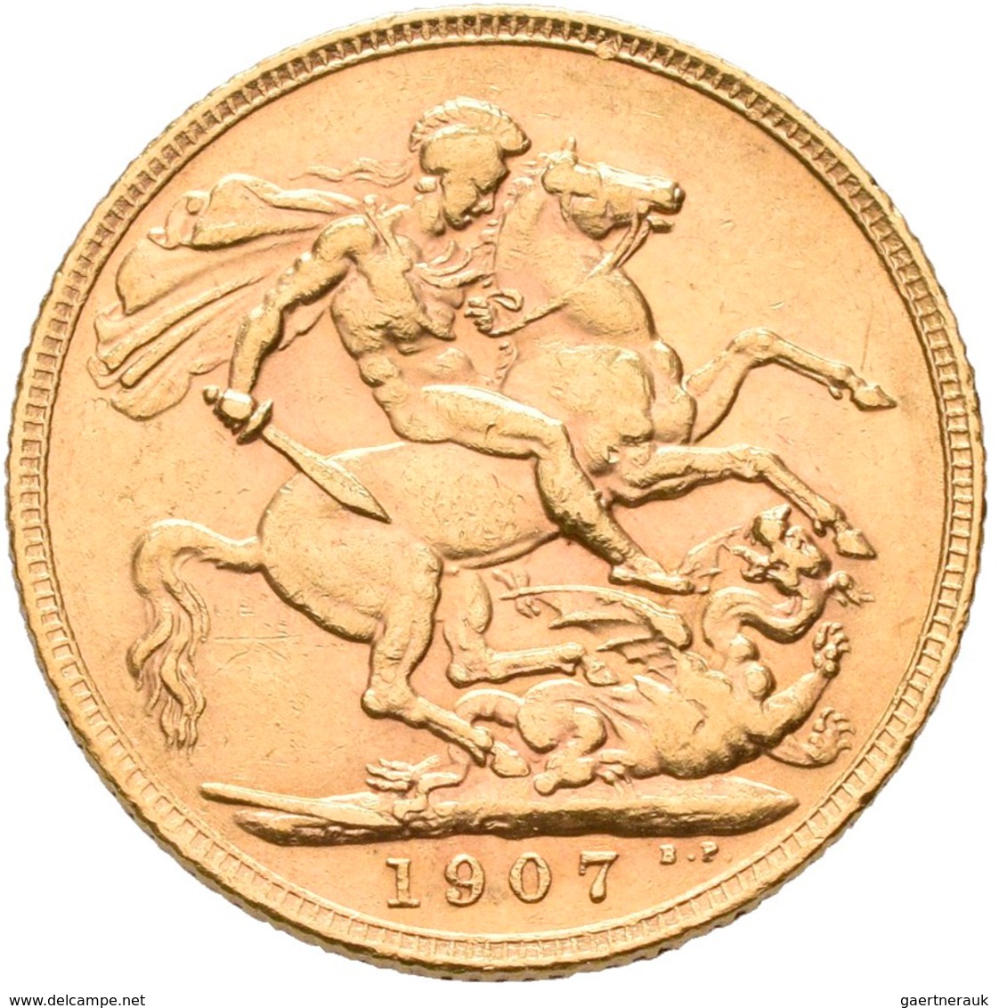 Großbritannien - Anlagegold: Edward VII. 1901-1910: Sovereign 1907, KM# 805, Friedberg 400. 7,97 G, - Other & Unclassified