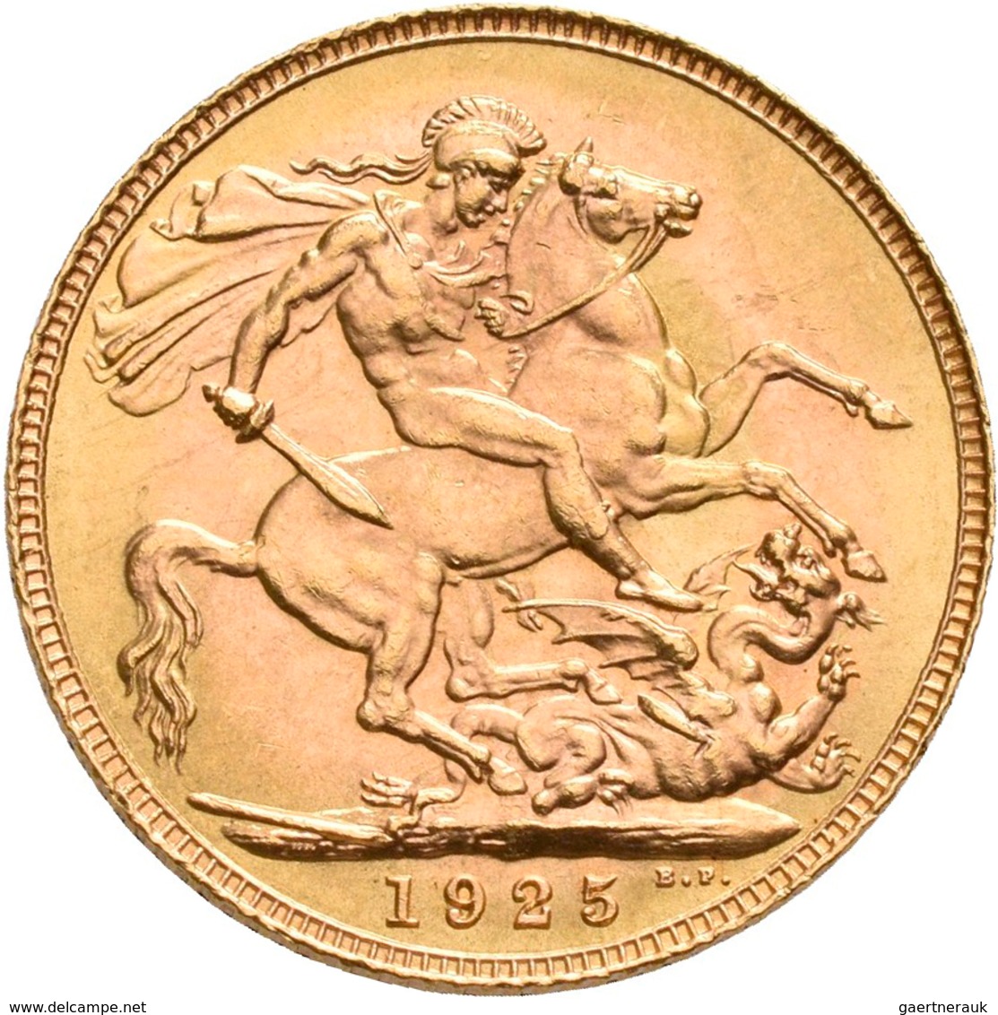 Großbritannien - Anlagegold: Georg V. 1910-1936: Sovereign 1925, KM# 820, Friedberg 404. 7,99 G, 917 - Otros & Sin Clasificación