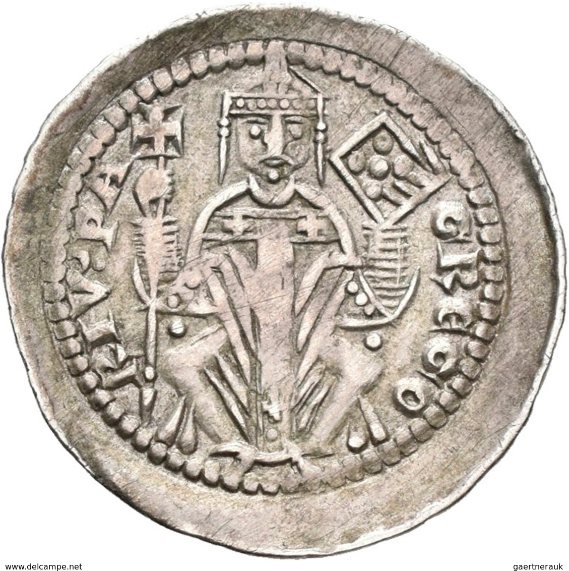 Italien: Aquileja (Patriarchat) Gregorio Di Montelongo 1251-1269: Denar O.J. (um 1269). GREGO RIV PA - 1861-1878 : Vittoro Emanuele II