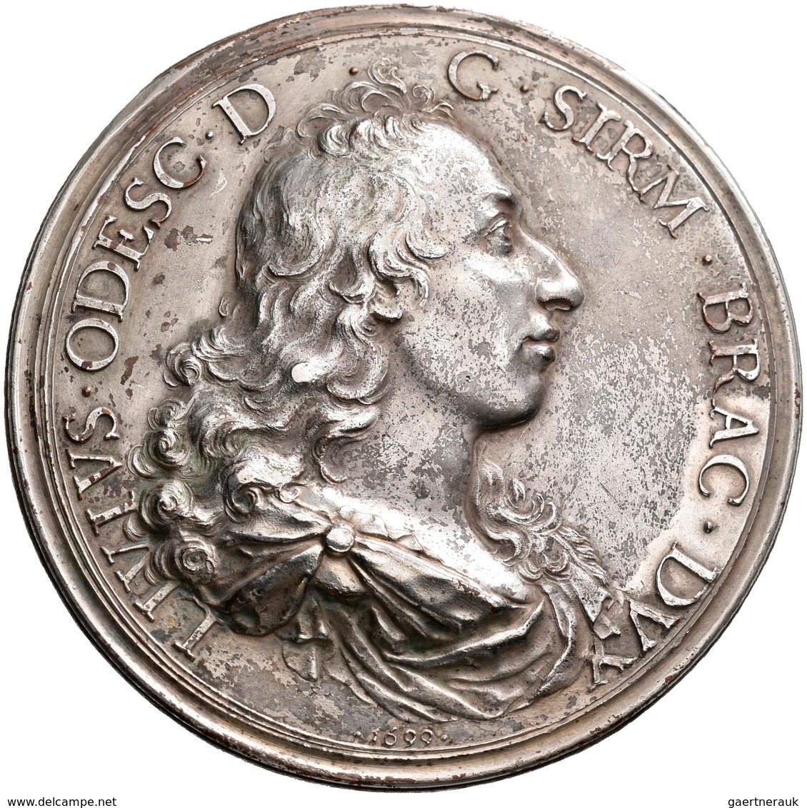 Italien: Bracciano, Bronzegussmedaille 1699, Auf Livio Odescalchi (1652-1713). Modell Von Saint Urba - 1861-1878 : Victor Emmanuel II.