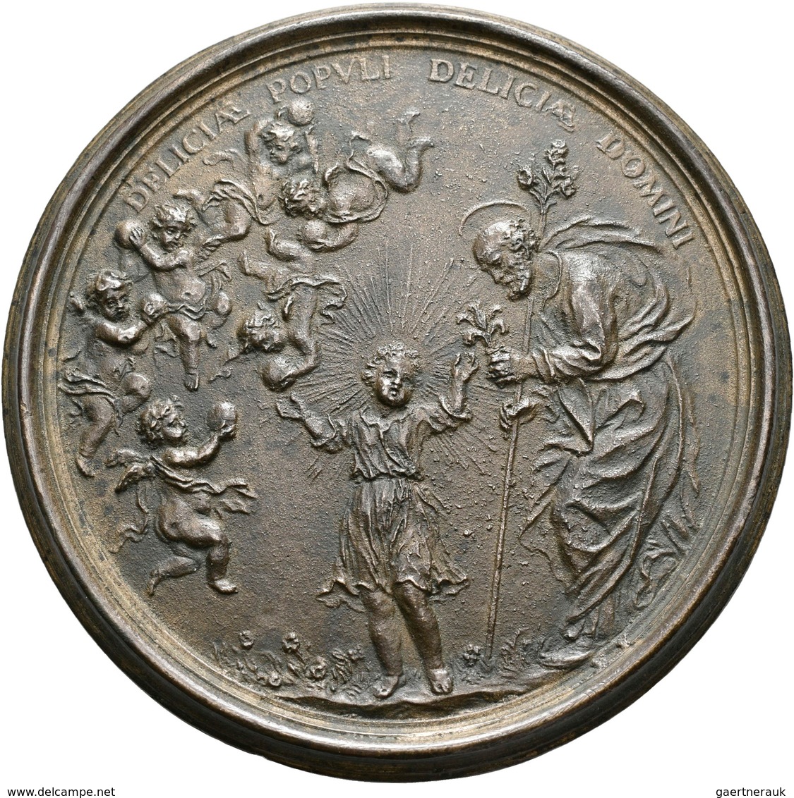 Italien: Toskana, Cosimmo III. De Medici 1670-1723: Bronzegussmedaille O.J. (um 1720) Von Giacchino - 1861-1878 : Vittoro Emanuele II