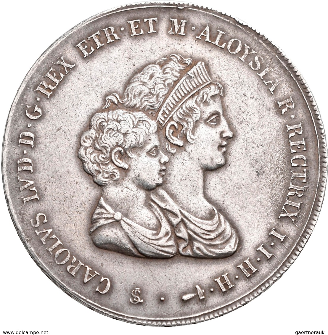 Italien: Toscana-Königreich Etrurien, Carlo Lodovico Und Maria Luigia 1803-1807: 1 1/2 Francescone ( - 1861-1878 : Victor Emmanuel II.