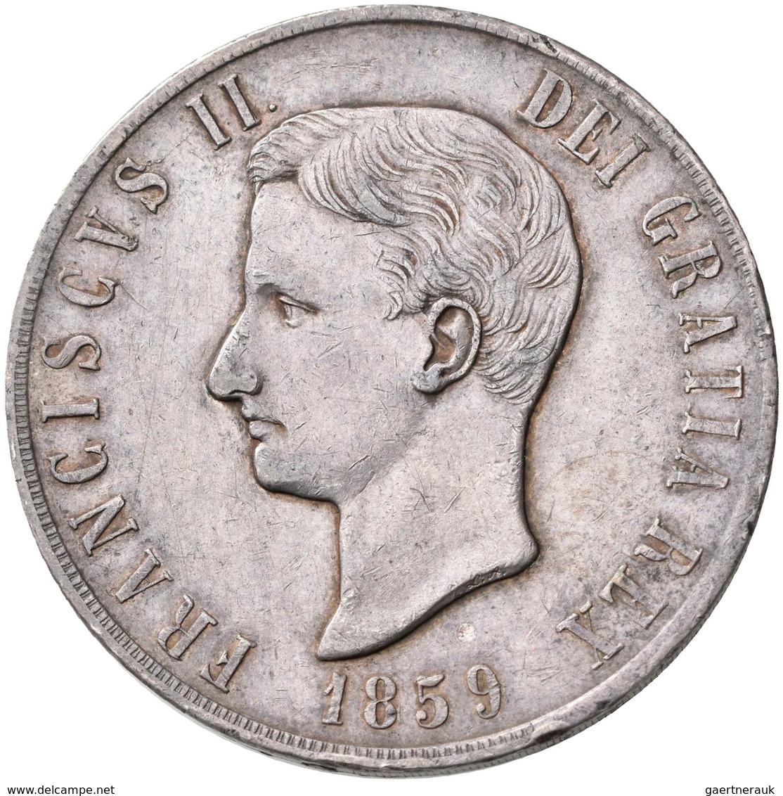 Italien: Königreich Beider Sizilien, Francesco II. Di Borbone 1859-1860: Piastra Ad 120 Grana 1859, - 1861-1878 : Víctor Emmanuel II