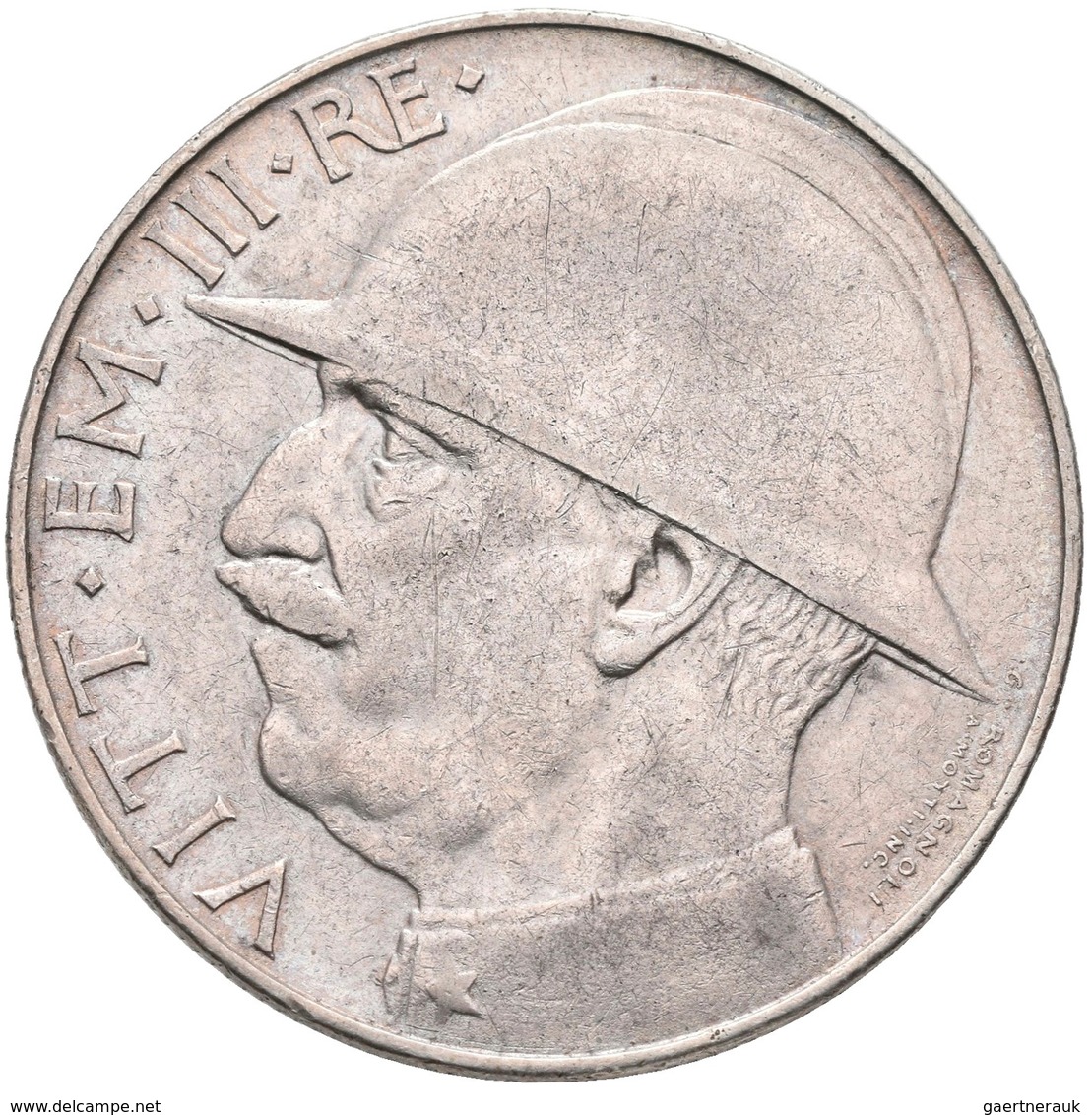 Italien: Vittorio Emanuele III. 1900-1943: 20 Lire 1928, Gigante 44, 19,87 G, Sehr Schön. - 1861-1878 : Vittoro Emanuele II