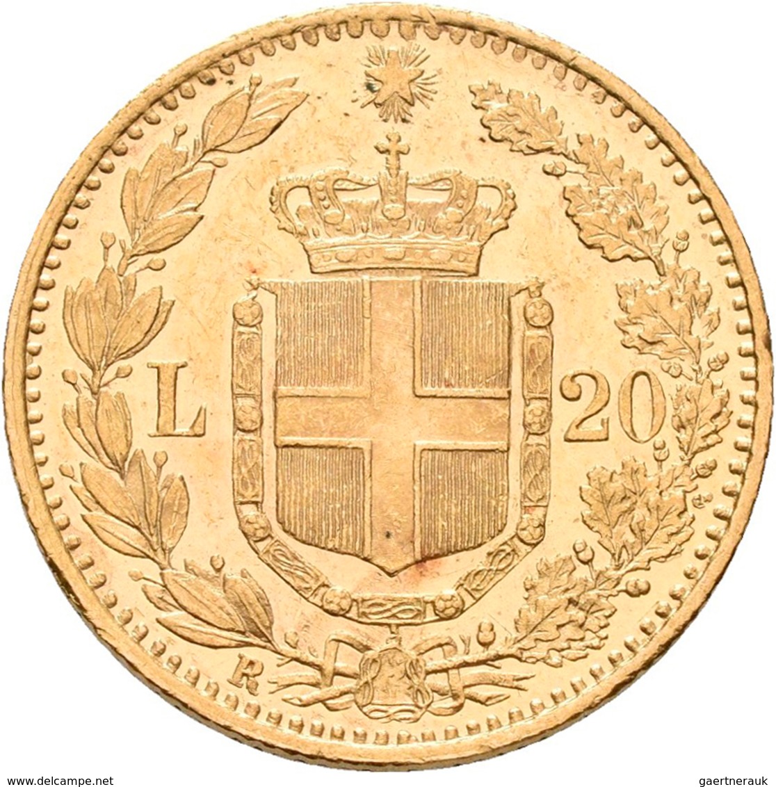 Italien - Anlagegold: Umberto I. 1878-1900: 20 Lire 1882 R - Rom, KM# 21, Friedberg 21. 6,44 G, 900/ - Altri & Non Classificati