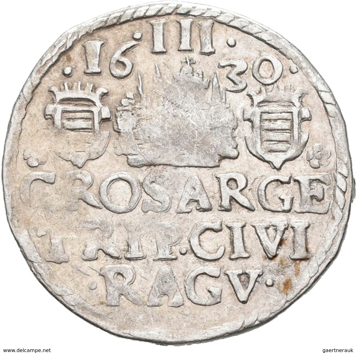 Kroatien: Republik Ragusa: Lot 2 Stück: 3 Gröscher (Artiluk) 1630. Brustbild Des Hl. Blasius // Stad - Croatia