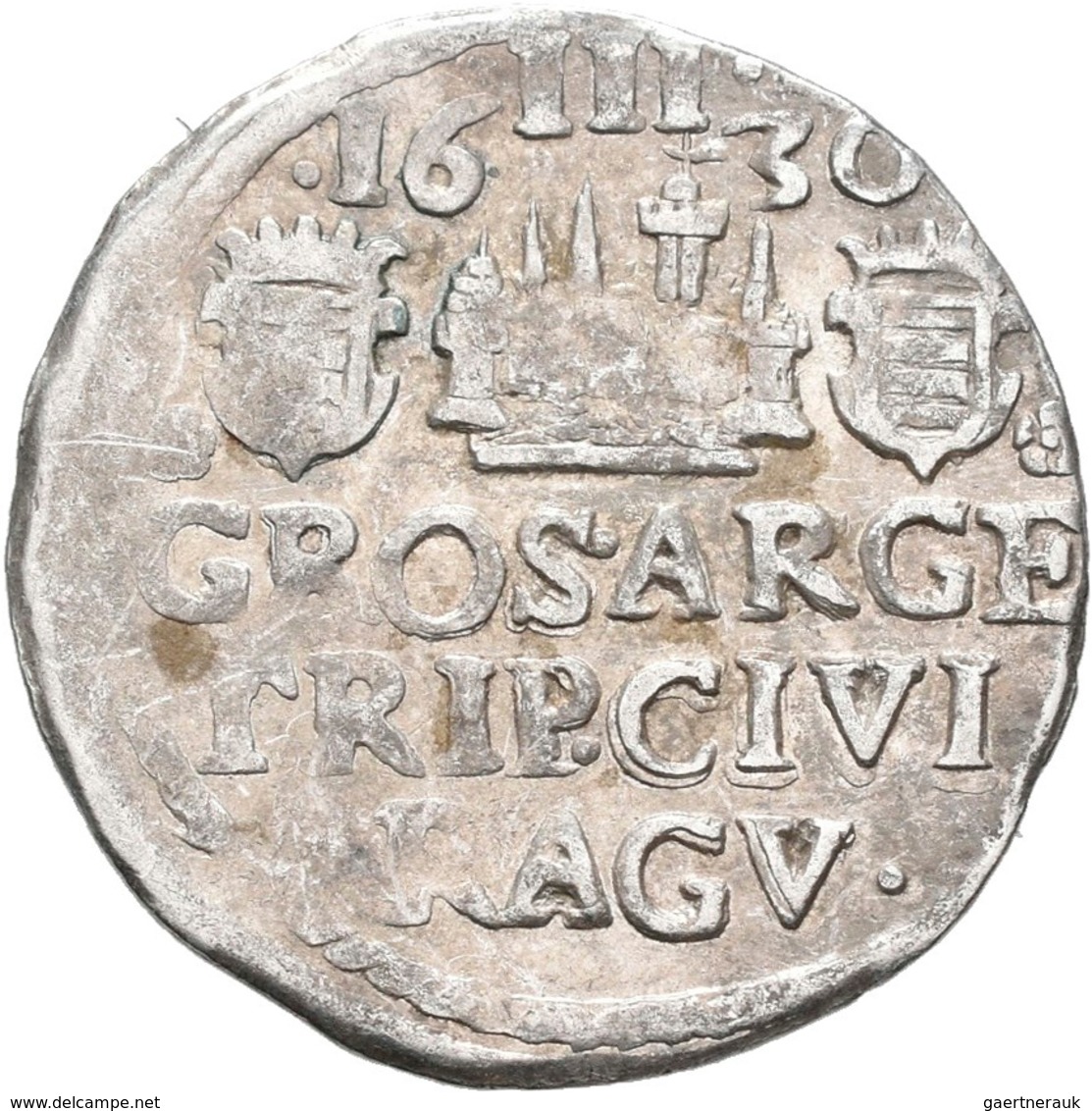 Kroatien: Republik Ragusa: Lot 2 Stück: 3 Gröscher (Artiluk) 1630. Brustbild Des Hl. Blasius // Stad - Croacia