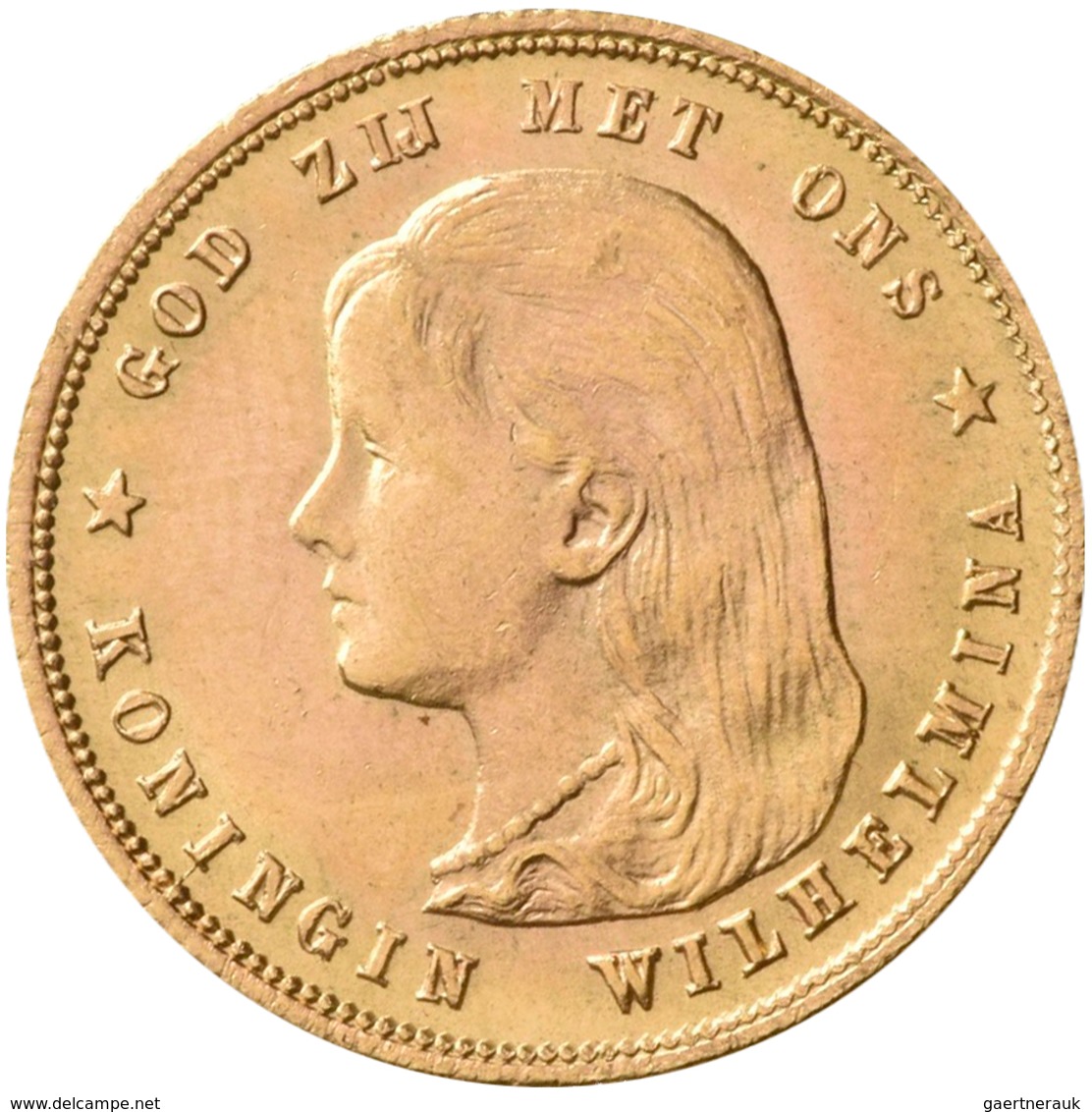 Niederlande - Anlagegold: Wilhelmina 1890-1948: 10 Gulden 1897, KM# 118, Friedberg 347. 6,70 G, 900/ - Monedas En Oro Y Plata