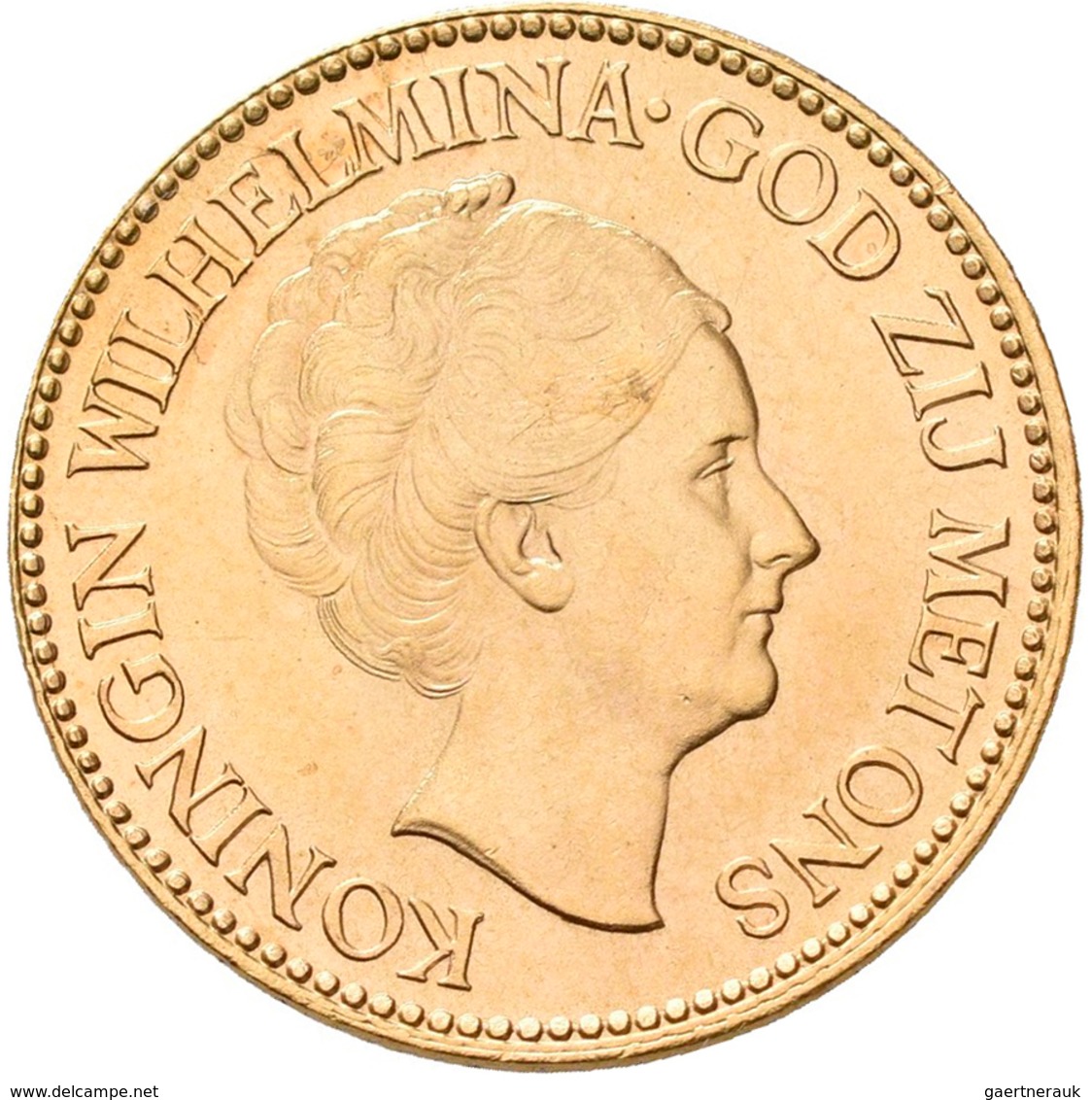 Niederlande - Anlagegold: Wilhelmina 1890-1948: 10 Gulden 1933, KM# 162, Friedberg 351. 6,72 G, 900/ - Monete D'Oro E D'Argento