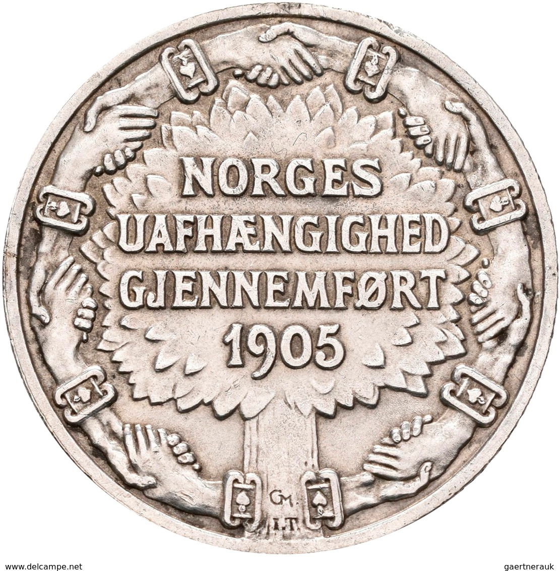 Norwegen: Haakon VII. 1905-1957: 2 Kronen 1906 Auf Die Unabhängigkeit 1905. KM# 363, Ahlström 3. Seh - Norwegen