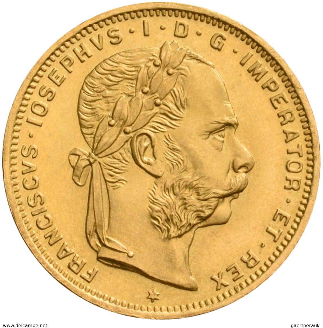 Österreich - Anlagegold: Franz Joseph I. 1848-1916: 8 Florin / 20 Francs 1892 (NP), KM# 2269, Friedb - Oesterreich