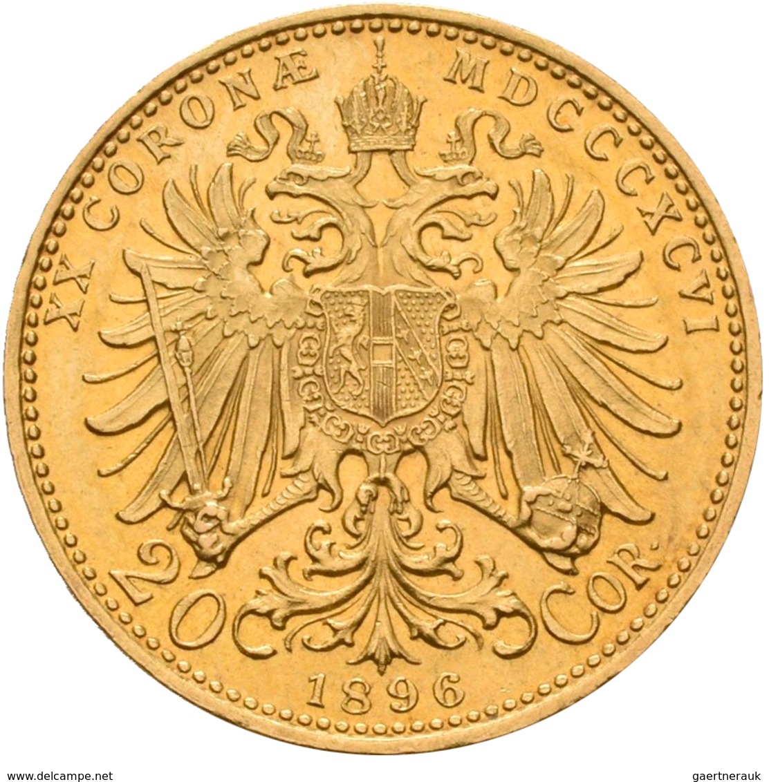 Österreich - Anlagegold: Franz Joseph I. 1848-1916: 20 Kronen / Corona 1896, KM# 2806, Friedberg 504 - Oesterreich