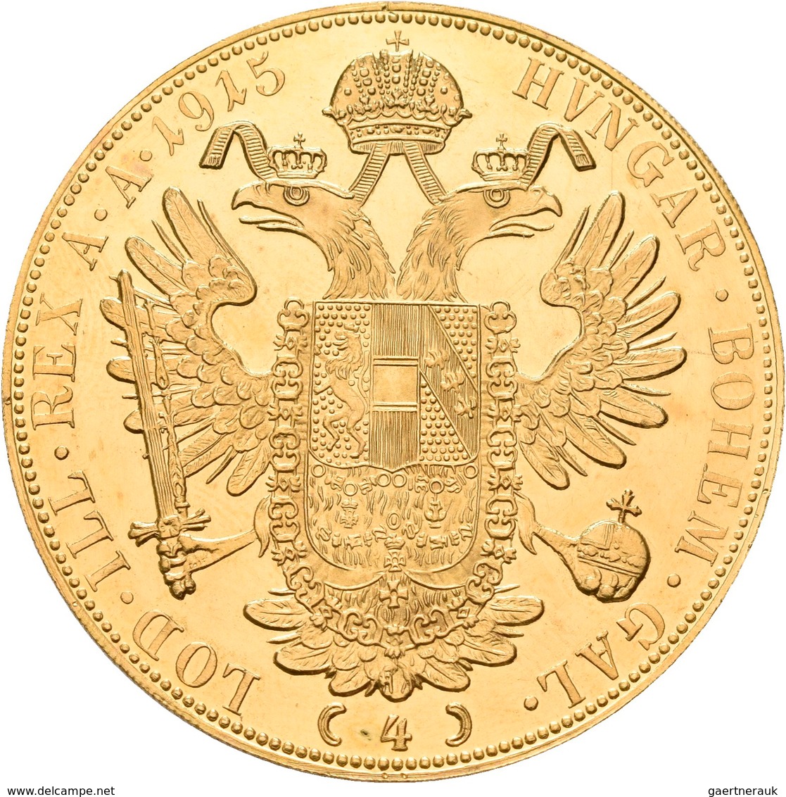 Österreich - Anlagegold: Franz Joseph I. 1848-1916: 4 Dukaten 1915 (NP), Friedberg 488. 13,96 G, 986 - Austria