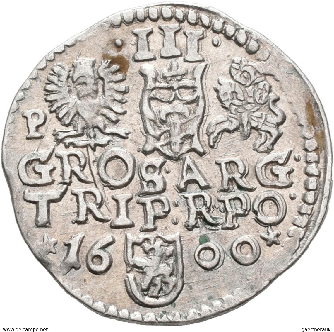 Polen: Sigismund III. (Zygmunt III. Waza) 1587-1632: Lot 2 Münzen: 3 Gröscher / Grosze (Trojak) 1600 - Polen