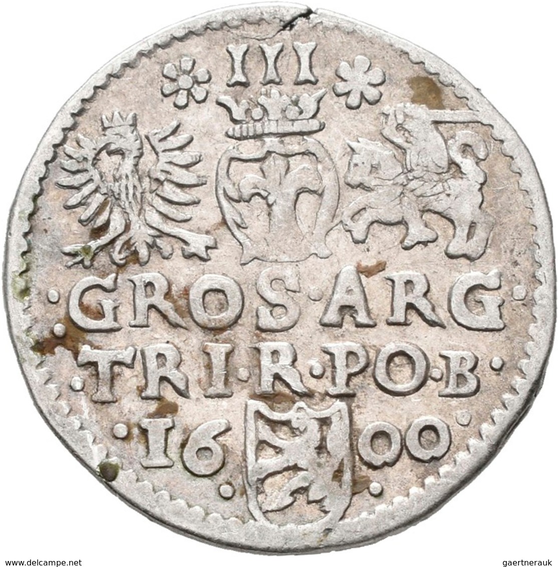 Polen: Sigismund III. (Zygmunt III. Waza) 1587-1632: Lot 2 Münzen: 3 Gröscher / Grosze (Trojak) 1600 - Polonia
