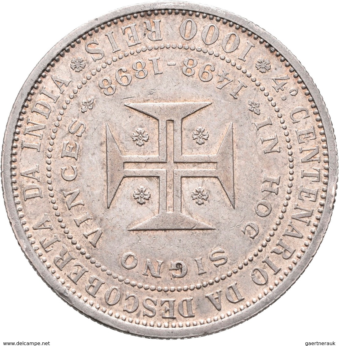 Portugal: Carlos I. 1889-1908: Lot 2 Stück; 1000 Reis 1898, 400-Jahrfeier Der Entdeckung Indiens, K. - Portugal
