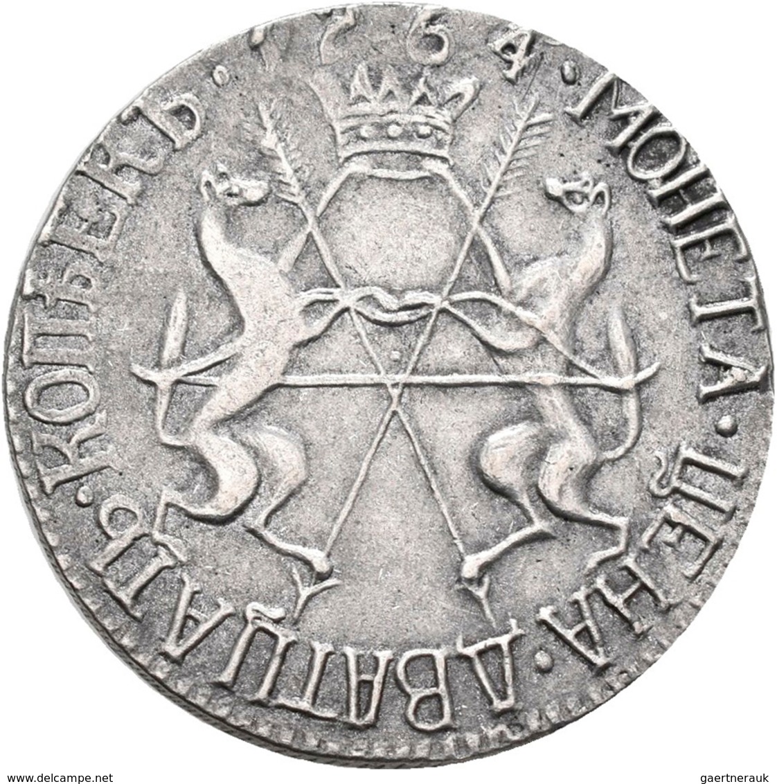 Russland: Katharina II. 1762-1796: 20 Kopeken 1764 Susun, Für Sibirien, (SAMMLERANFERTIGUNG / COLLEC - Rusia