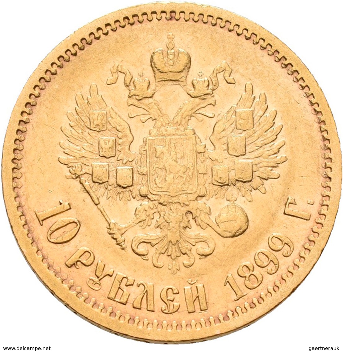 Russland - Anlagegold: Nikolaus II. 1894-1917: 10 Rubel 1899 (FZ - Felix Zaleman), KM Y# 64, Friedbe - Russland