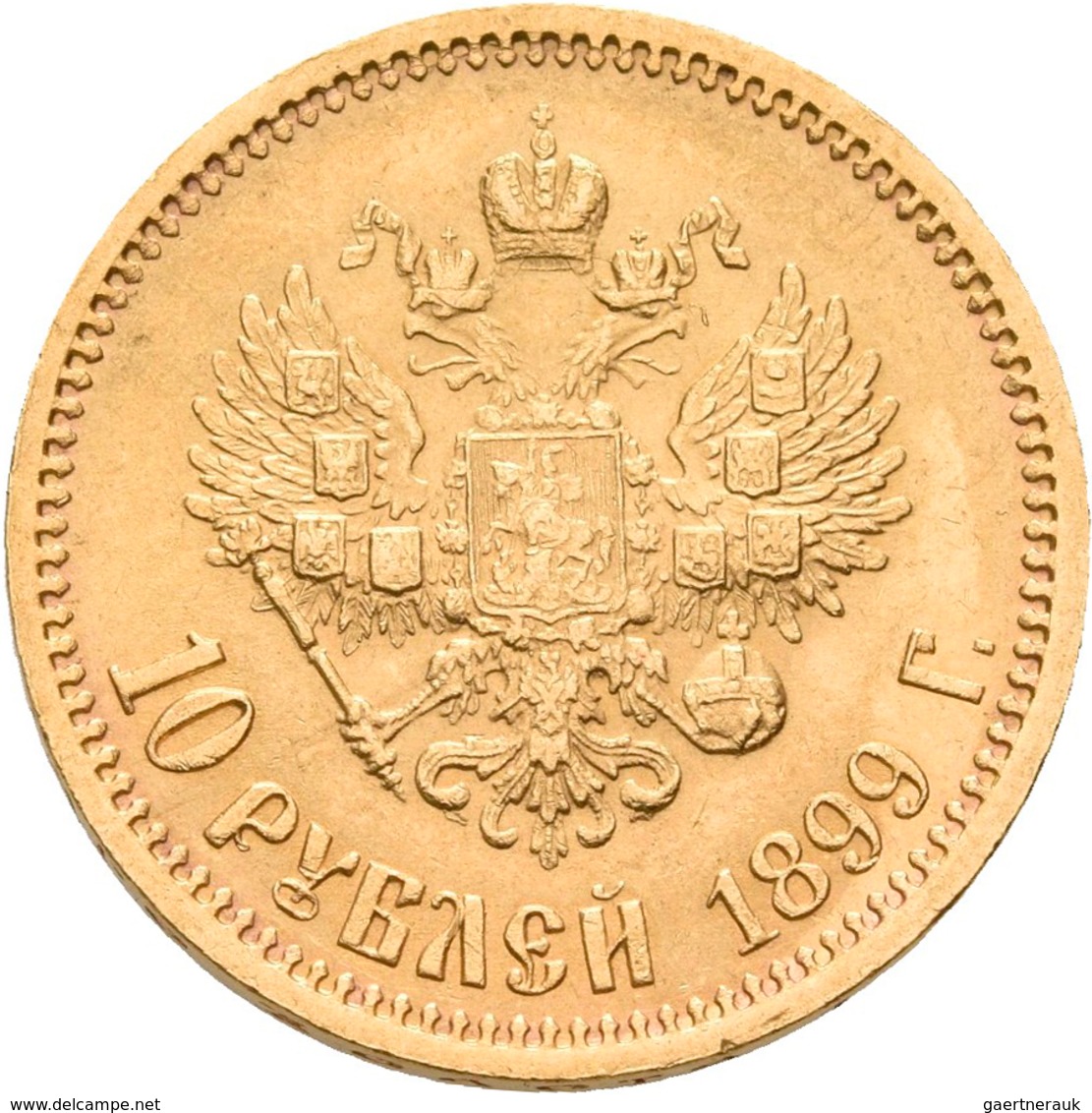 Russland - Anlagegold: Nikolaus II. 1894-1917: 10 Rubel 1899 (ЗБ - Elikum Babayantz), KM Y# 64, Frie - Russia