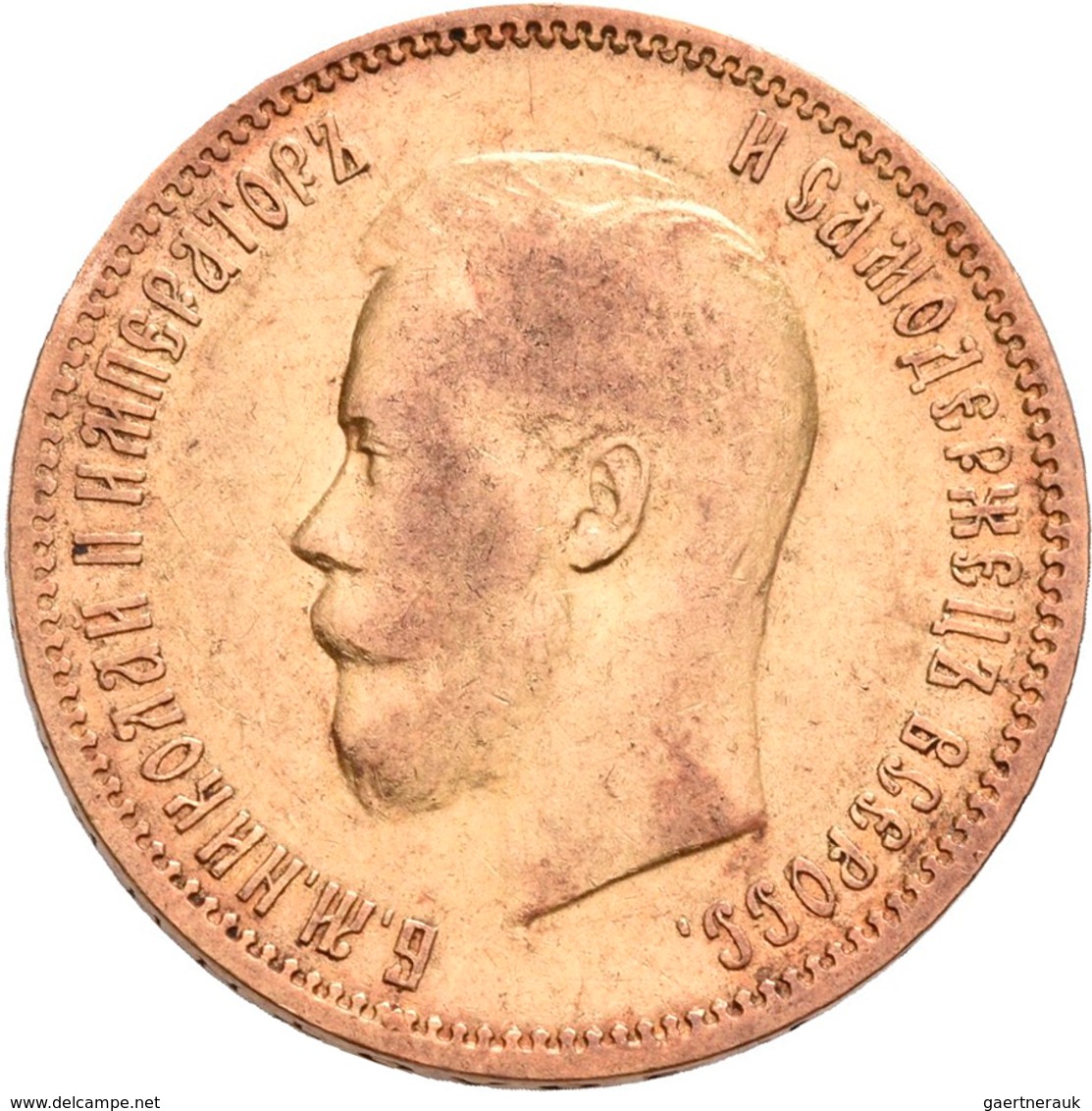 Russland - Anlagegold: Nikolaus II. 1894-1917: 10 Rubel 1900 (FZ - Felix Zaleman). KM Y# 64, Friedbe - Rusland