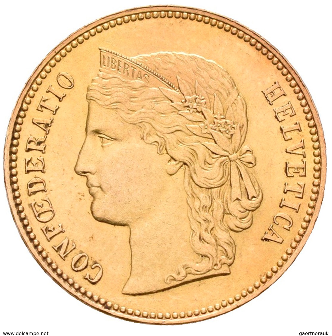 Schweiz - Anlagegold: 20 Franken 1896 B Helvetia. KM# 31.3, Friedberg 495. 6,45 G, 900/1000 Gold. Se - Altri & Non Classificati